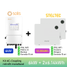 KIT 6 kW + 12,28 kWh Solis invertor monofazat, baterie LiFePO4 STELTEC