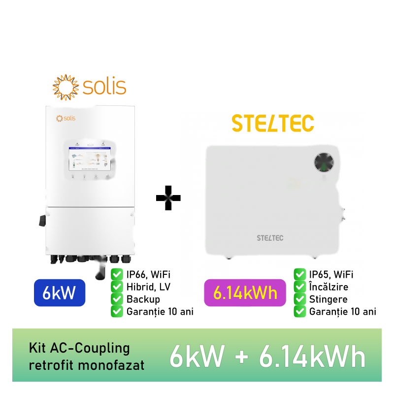 KIT 6 kW + 6,14 kWh Solis monofazat | begreen.ro