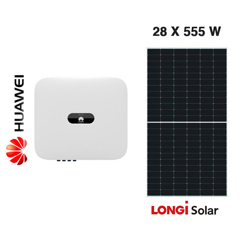 [KIT 15 kW Huawei] Sistem fotovoltaic trifazat on-grid cu 28 panouri Longi Solar 555 W